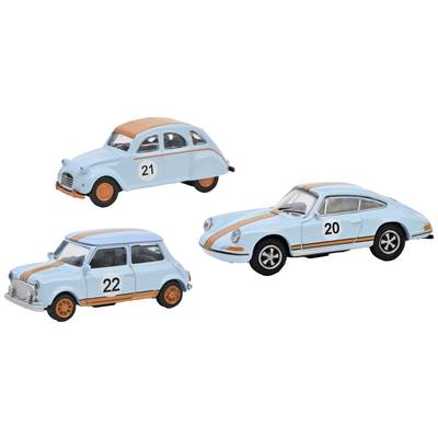 Schuco 452671600 H0 Car Citroën, Mini, Porsche 3er-Set Vintage Racing, MHI