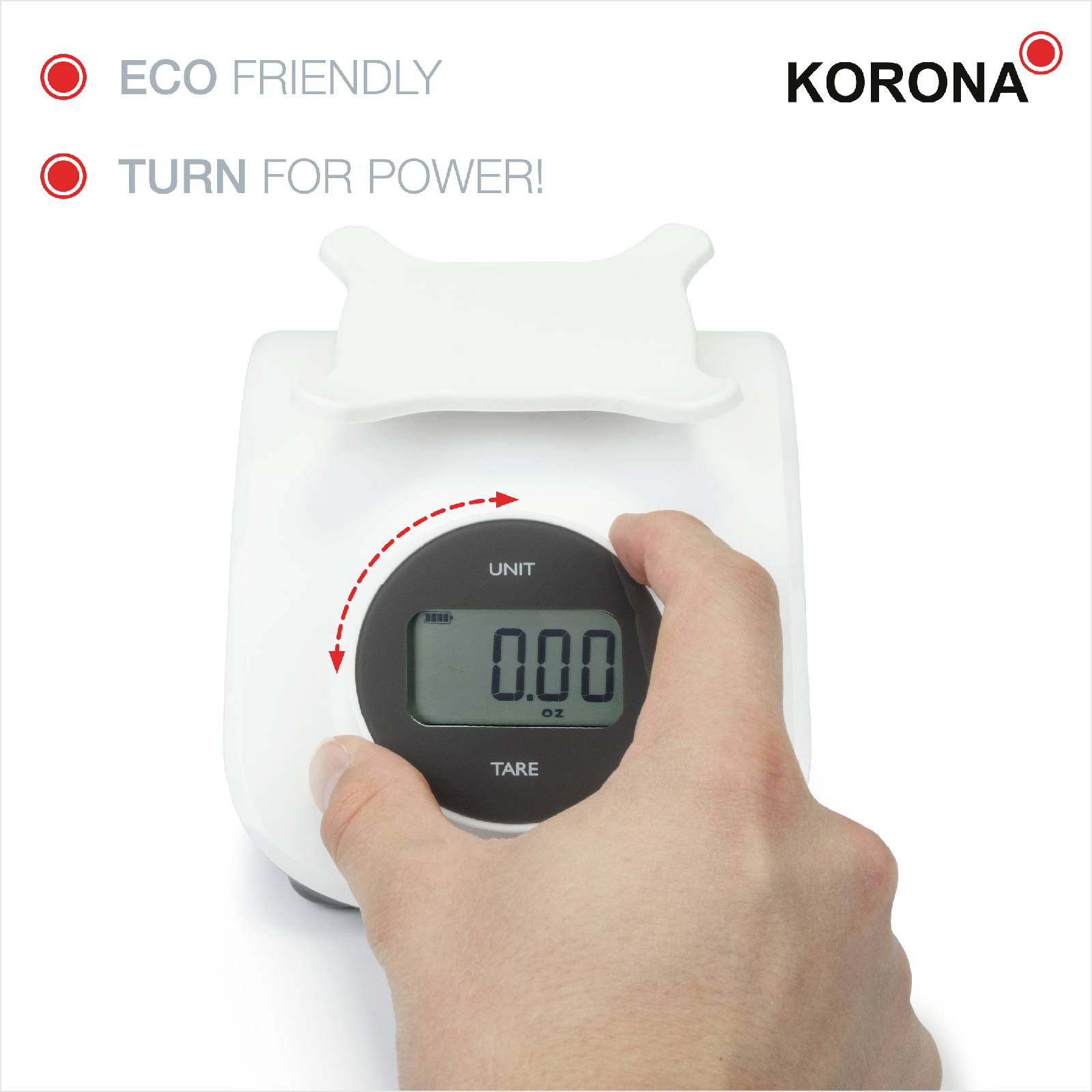 Korona CLEO Kitchen scales Digital + weighing tray Weight range=5 kg White grey 190 x 135-2