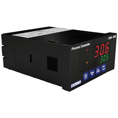 A digital process controller displays a temperature of 30.6 °C. The device has buttons for setting and operational indication.