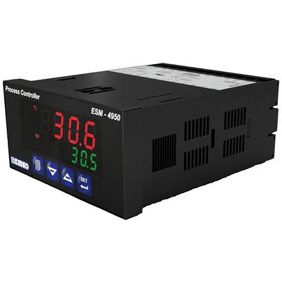 Electronic process controller ESM-4950 with digital display shows current temperature of 30.6°C and setpoint of 30.5°C.