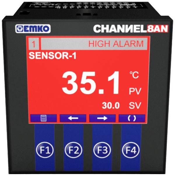 Emko CHANNEL8A-N Bang-bang Temperature controller  -200 up to +650 °C 5 A relay (L x W x H) 96 x 96 x 96 mm