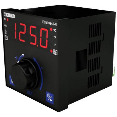 A temperature controller with a digital display shows '125.0' degrees. There is a rotary knob for adjustment and buttons for additional functions.