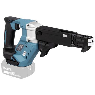 Battery-powered screwdriver with ergonomic handle, navy blue and black, ideal for construction projects.