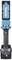 Portable blue Makita work light with black handle showing battery indicator; suitable for construction site lighting.