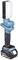 Cordless blue Makita work light with black handle and 18V battery.