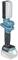 Blue and black portable battery-powered hand torch with adjustable head. Suitable for working in dark environments. Contains Makita brand.