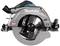 A Makita circular saw with a silver casing and visible saw blade. It features the XGT logo and BL motor technology.