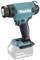 Makita cordless hot air blower, blue-black, powered by an 18V Li-Ion battery. Ergonomic design for comfortable handling.