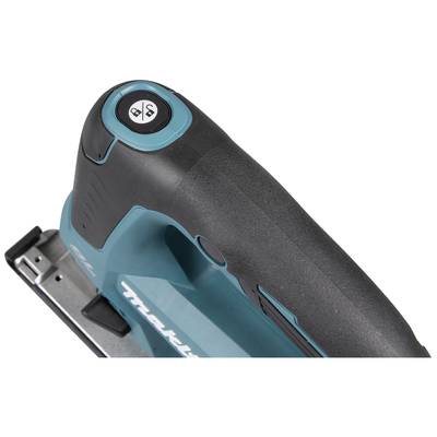 Electric power tool with blue and black handle, switch on top and brand logo.