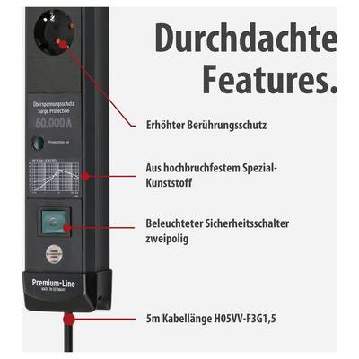 Brennenstuhl 1951160402 Surge protection power strip Black PG connector 1 pc(s)-3