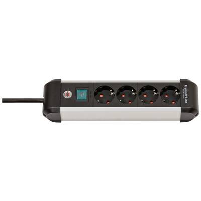 Brennenstuhl 1391030400 Power strip (+ switch)  Silver-black PG connector 1 pc(s)