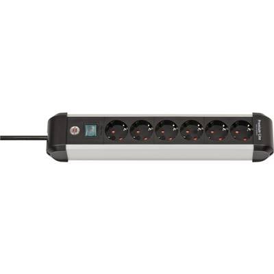 Brennenstuhl 1391030600 Power strip (+ switch)  Silver-black PG connector 1 pc(s)