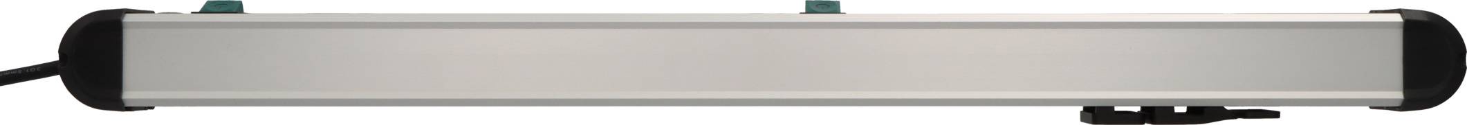 A long, rectangular light strip with a black border and grey surface. Cable on the left side.