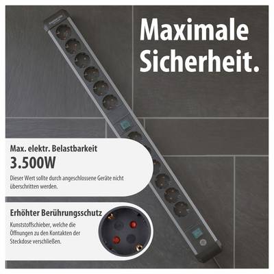 Brennenstuhl 1391030200 Power strip (+ switch) Silver, Black PG connector 1 pc(s)-5