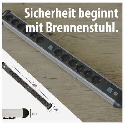 Brennenstuhl 1391030200 Power strip (+ switch) Silver, Black PG connector 1 pc(s)-6