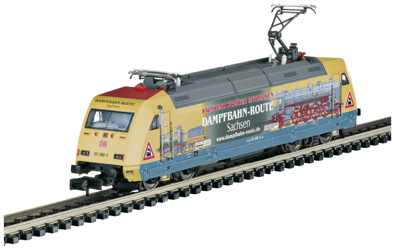 Image of MiniTrix 16089 N E-Loc BR 101 Steam train-Route of DB AG