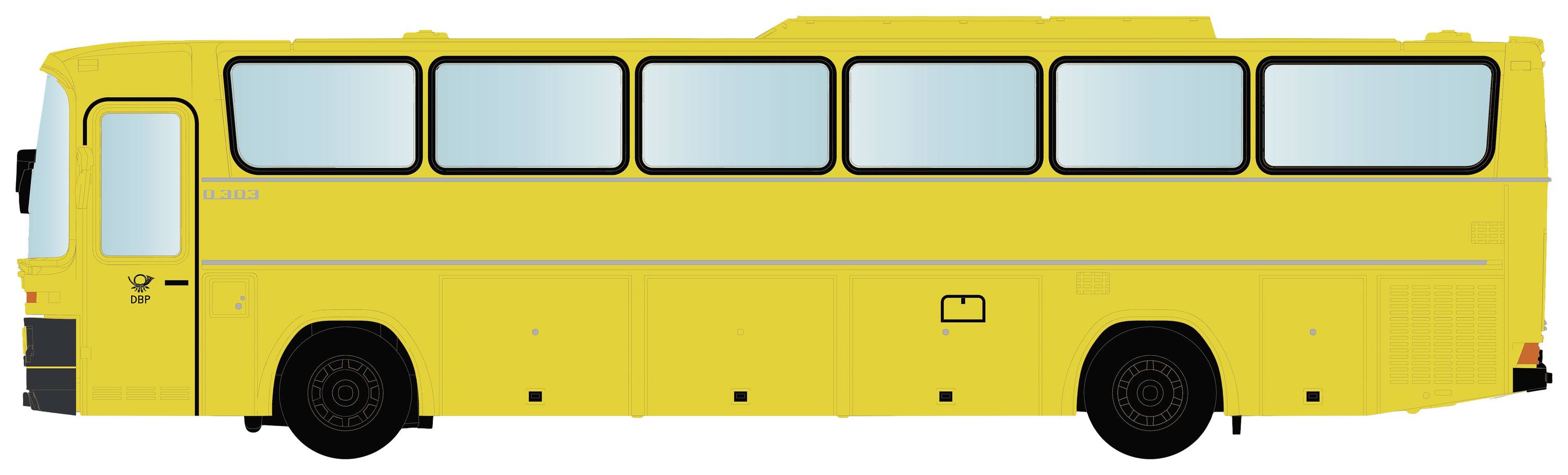 Image of Minis by Lemke LC4429 N Bus Mercedes Benz O303 RHD Deutsche Bundespost