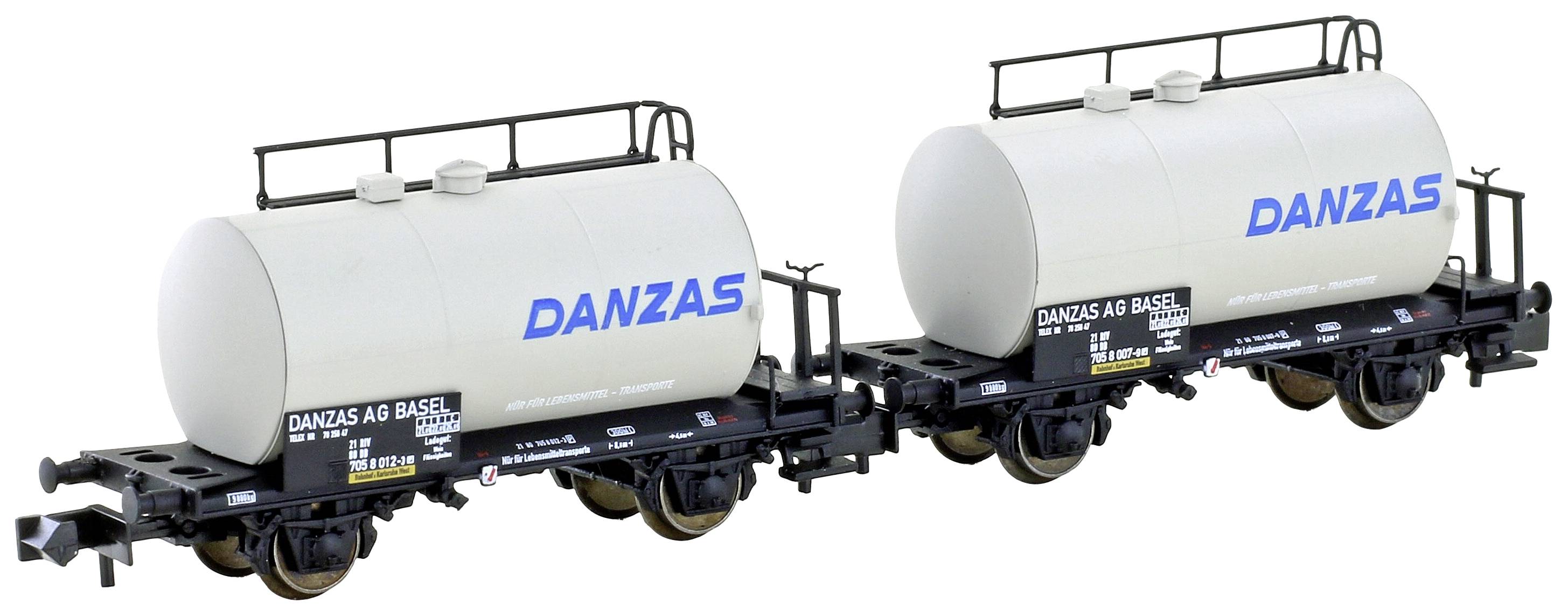 Hobbytrain H24834 N 2er set lightweight tank wagon Danzas of DB DB/da-0