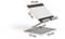 Tablet stand with adjustable arm, showing dimensions: Height 155 mm, Width 170 mm, Depth 137 mm, Tilt angle 130 mm.