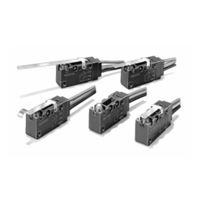 Five microswitches in various positions. They have long levers and are suitable for controlling mechanical processes.