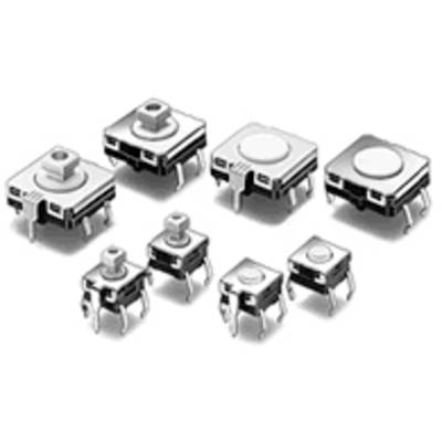 Eight silver, square buttons in two sizes, grouped in two rows. The top row shows larger buttons, the bottom row smaller ones.