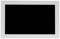 White picture frame with a black, empty space in the centre.