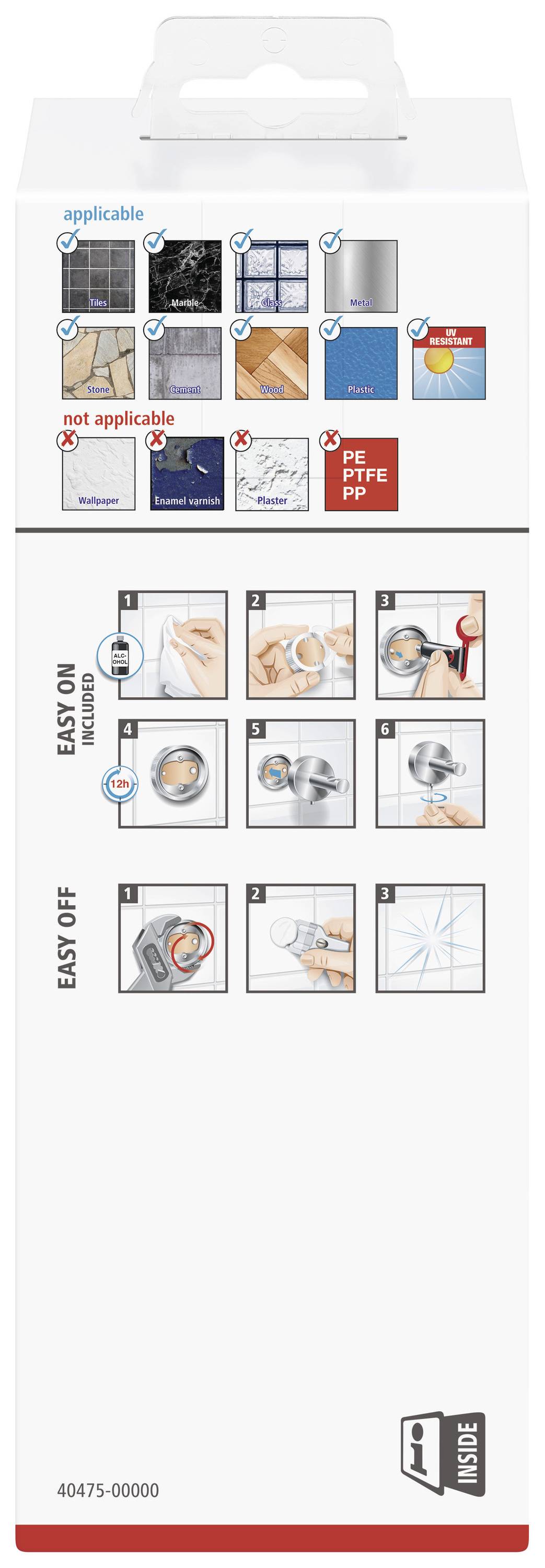 Instruction for Installing Power Strips: Areas of Application Above; Below, Step-by-Step Explanations for Mounting and Removal