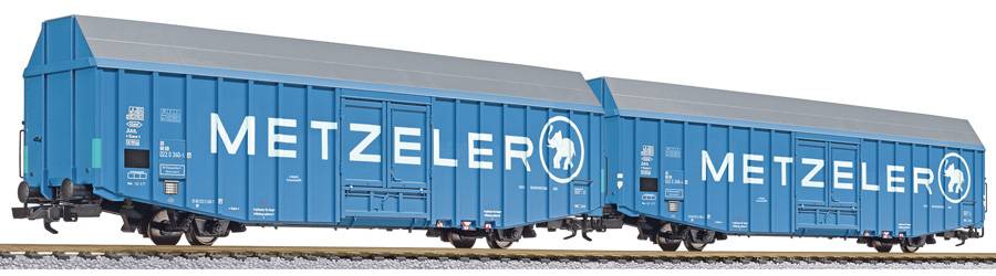 Image of Liliput L230161 H0 2er set large goods wagon MEZELER Hbbks of DB