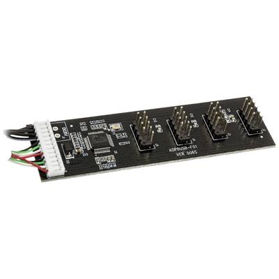 Electronic component with multiple connection points, featuring a white connector on the left and a marked label 'ADP003-6-01'.
