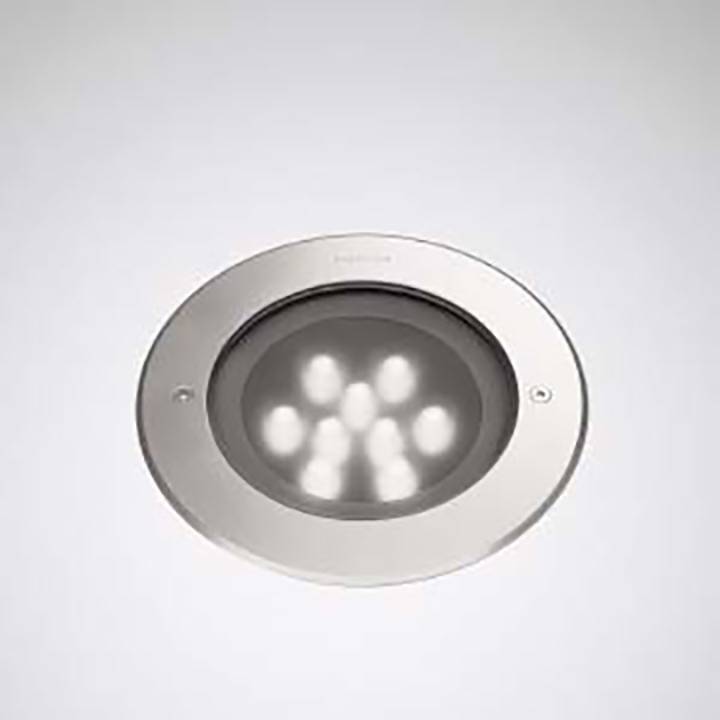 Round LED recessed ceiling spotlight with seven visible light points on a light background.