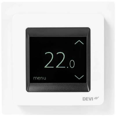 A digital thermostat displays '22.0' degrees. There are up and down arrows for adjusting the temperature.