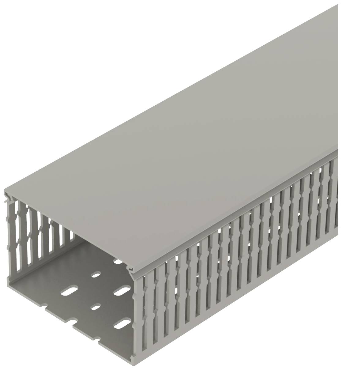 OBO Bettermann 6132520 Cable duct Top part (L x W x H) 2000 x 120 x 80 mm 8 pc(s) Grey