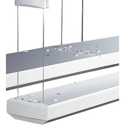 Two elongated, suspended light fittings with a slender design, mounted on thin wires. They are styled in a modern and minimalist manner.