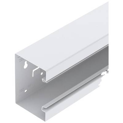 A white metal profile with a rectangular cross-section and groove, suitable for use in construction structures or mounting brackets.