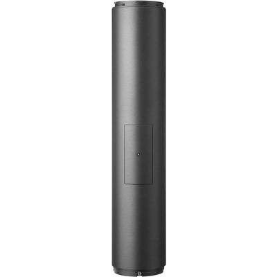 Long, cylindrical, black container with a removable lid in the centre.