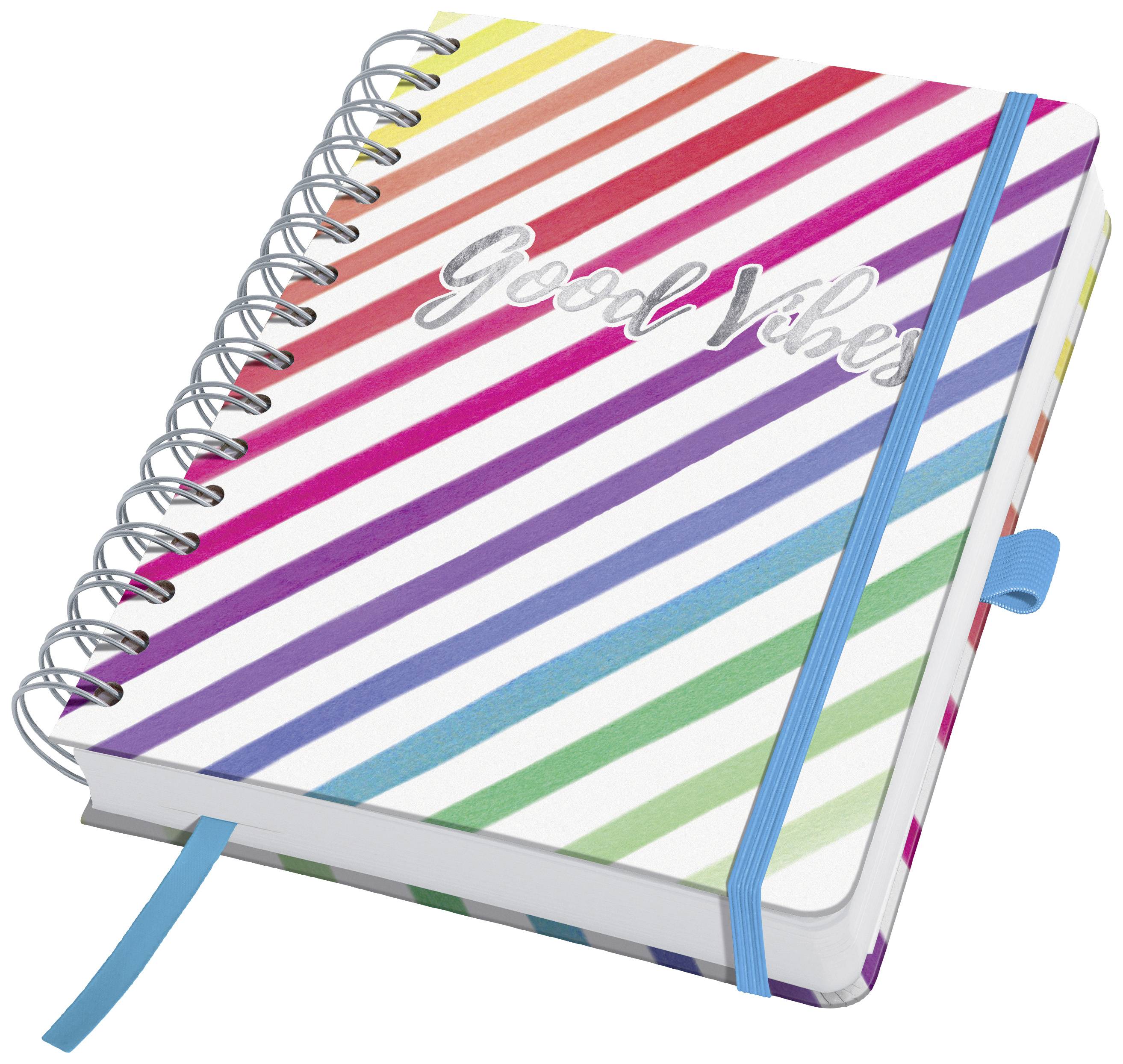Sigel Light Rainbow Vibes JN650 Spiralbound notepad Blank White