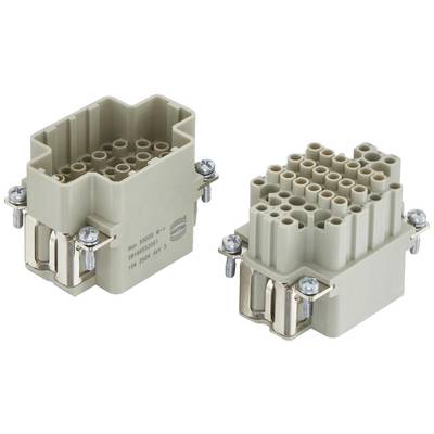 Two beige plug connectors with multiple contact points and metal screws, used for industrial electrical connections.