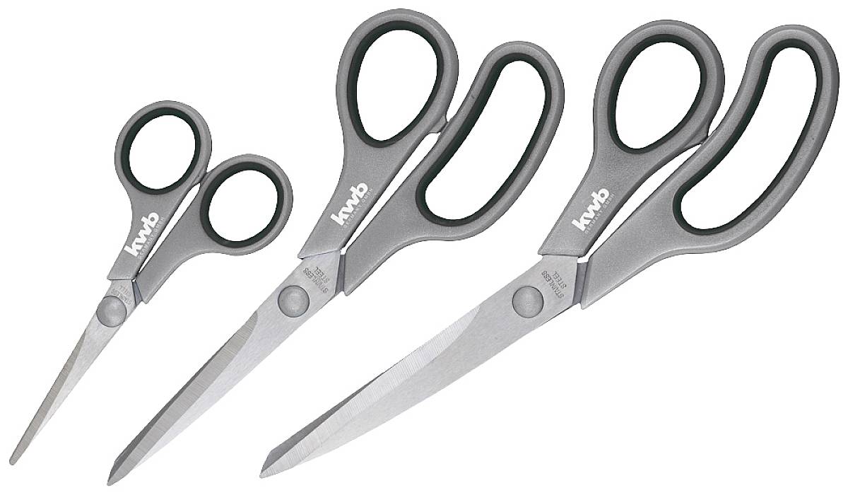 kwb 21595 Kitchen scissors Left-handed, Right-handed Black