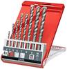 kwb 39800 Quenched steel Masonry twist drill bit set 8-piece 3 mm, 4 mm, 5 mm, 6 mm, 7 mm, 8 mm, 9 mm, 10 mm Cylinder shank 8 pc(s)