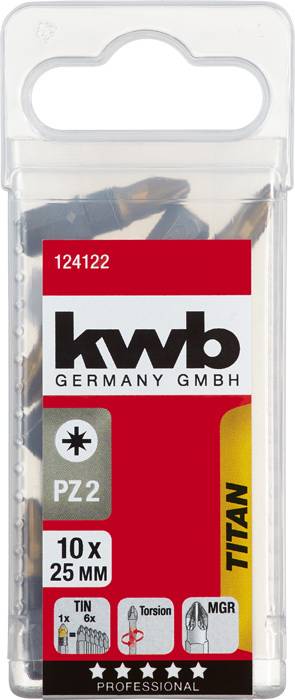 kwb 124122 Philips bit PZ 2 Titanium 10 pc(s)-1