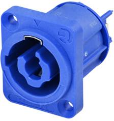 Rean AV RRAC3I-G-000-0 Mains connector Socket, built-in Total number of pins: 2 + PE 16 A Blue 1 pc(s)