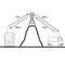 'Diagram shows a signal over a mountain from a house (TX 1) to an antenna and then to a lorry (RX 1) and vice versa (TX 2, RX 2).'