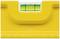 A yellow spirit level with a green bubble shows a horizontal position.