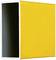 Yellow, rectangular plastic profile with a black interior, which could be used for construction or building projects.