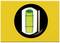 Spirit level with a yellow background. A green dragonfly indicates a balanced position.