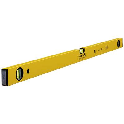 Yellow spirit level with two vials, indicating stability and precision; useful for construction and DIY projects.