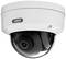 A white Abus security camera. It is dome-shaped and has a dark lens.