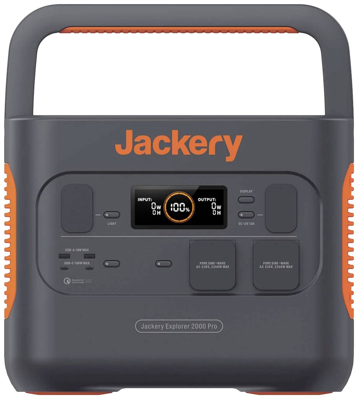Jackery Explorer 2000 Pro Power station Li-ion Black, Orange with charge controller