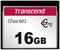 'Transcend CFast 602' memory card with 16 GB capacity and CFast 2.0 technology.