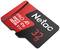 'Netac PRO A1' microSD card with 32 GB storage, suitable for Full HD video recordings. Red and black design with Class 10 symbol.